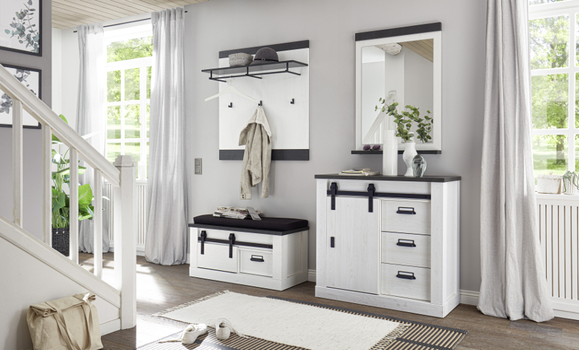 Garderobe Stove wei� Pinie