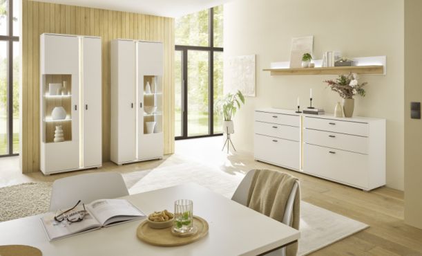 Speisezimmer Bellport wei�-Eiche