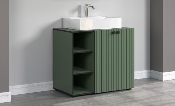 Waschbeckenunterschrank in Trendfarben