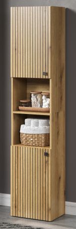 Badezimmer Hochschrank Feliz in Evoke Eiche Badschrank 40 x 186 cm