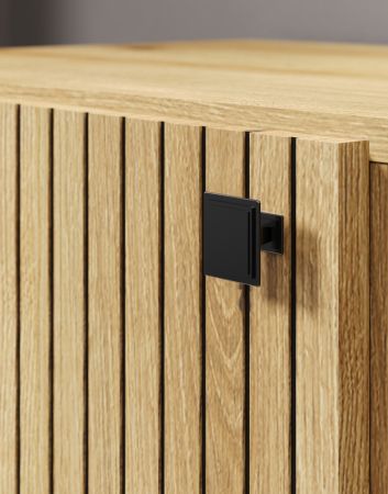 Waschbeckenunterschrank Feliz in Evoke Eiche Badschrank auf Rollen 80 cm