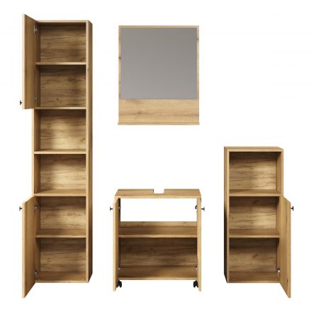 Badm�bel Set Feliz in Evoke Eiche Badkombination 4-teilig 160 x 190 cm