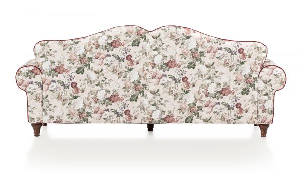 Sofa 3,5-Sitzer Elita in creme Landhaus Blumen Design Couch 228 cm