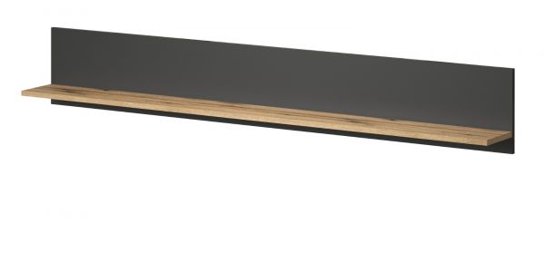 Wandboard Avila in grau und Evoke Eiche Wandregal 167 x 25 cm