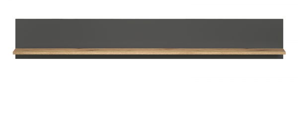 Wandboard Avila in grau und Evoke Eiche Wandregal 167 x 25 cm