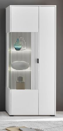 Vitrine Merced in wei� matt Wohn- und Esszimmer Vitrinenschrank 75 x 180 cm