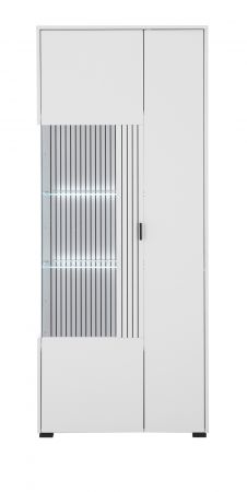 Vitrine Merced in wei� matt Wohn- und Esszimmer Vitrinenschrank 75 x 180 cm