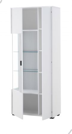 Vitrine Merced in wei� matt Wohn- und Esszimmer Vitrinenschrank 75 x 180 cm