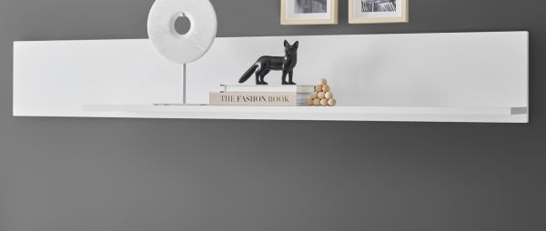 Wandboard Merced in wei� matt Eiche Wohn- und Esszimmer Wandregal 150 cm