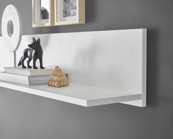 Wandboard Merced in wei� matt Eiche Wohn- und Esszimmer Wandregal 150 cm