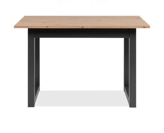 Esstisch Malta in Artisan Eiche und Anthrazit im Industrial Look 120 / 160 x 80 cm ausziehbar