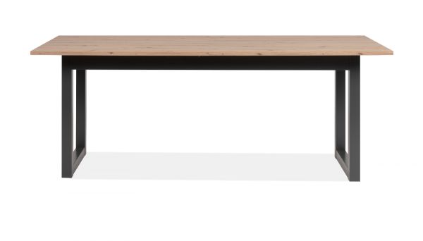 Esstisch Malta in Artisan Eiche und Anthrazit im Industrial Look 200 / 240 x 90 cm ausziehbar
