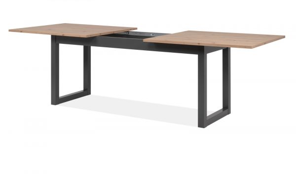 Esstisch Malta in Artisan Eiche und Anthrazit im Industrial Look 200 / 240 x 90 cm ausziehbar