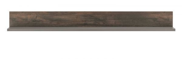 Wandboard Piano in Thermo Eiche und grau Wandregal 152 cm