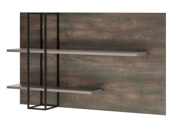 Wandpaneel Piano in Thermo Eiche und grau Wandboard 152 x 90 cm