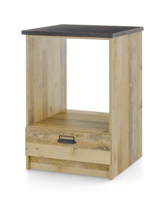 Herdumbauschrank Stove in Used Wood hell und anthrazit K�che Unterschrank 60 cm