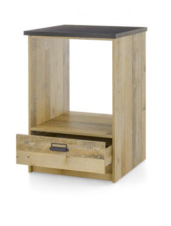 K�che Stove in Used Wood hell und anthrazit K�chenschrank Set 3-teilig 196 x 180 cm