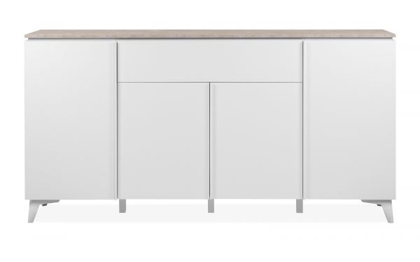 Sideboard Visby in wei� und Sandstein Wohn- und Esszimmer Kommode 177 x 92 cm