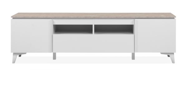 TV-Lowboard Visby in wei� und Sandstein TV Unterteil 177 cm
