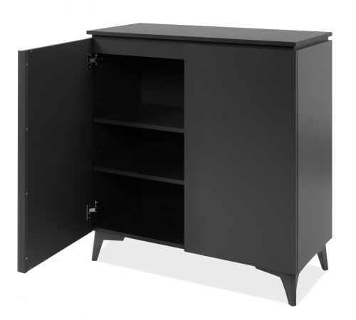 Kommode Visby in grau und Schiefer Wohn- und Esszimmer Sideboard 88 x 92 cm