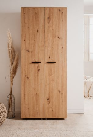Schuhschrank Logu in Artisan Eiche 74 x 182 cm, aufklappbar f�r 30 Paar Schuhe