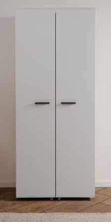 Schuhschrank Logu in wei� 74 x 182 cm, aufklappbar f�r 30 Paar Schuhe