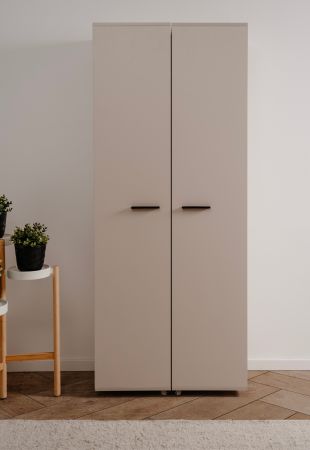 Schuhschrank Logu in Samt 74 x 182 cm, aufklappbar f�r 30 Paar Schuhe
