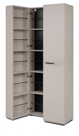 Schuhschrank Logu in Samt 74 x 182 cm, aufklappbar f�r 30 Paar Schuhe