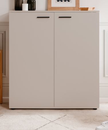Schuhschrank Logu in Samt 100 x 110 cm, aufklappbar f�r 24 Paar Schuhe