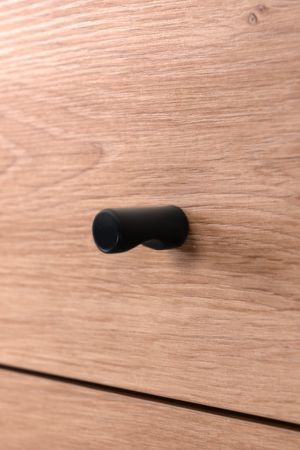 Kompaktgarderobe Madem in Artisan Eiche und Anthrazit mit 3D-Lamellen Garderobe mit Spiegel 122 x 190 cm