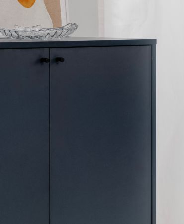 Kommode Barina in blau Wohn- und Esszimmer Sideboard 80 x 90 cm