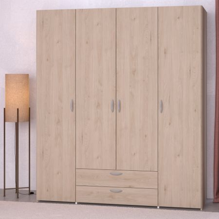 Kleiderschrank Enjour in Jackson Eiche Dreht�renschrank 4-t�rig 160 x 185 cm