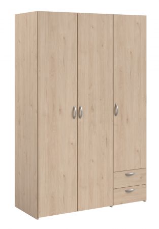 Kleiderschrank Enjour in Jackson Eiche Dreht�renschrank 3-t�rig 120 x 185 cm