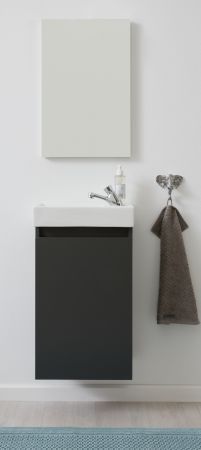 Badm�bel komplett Set Winny in grau inkl. Waschbecken und Spiegel Breite 40 cm