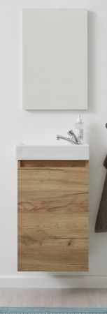 Badm�bel komplett Set Winny in Artisan Eiche inkl. Waschbecken und Spiegel Breite 40 cm