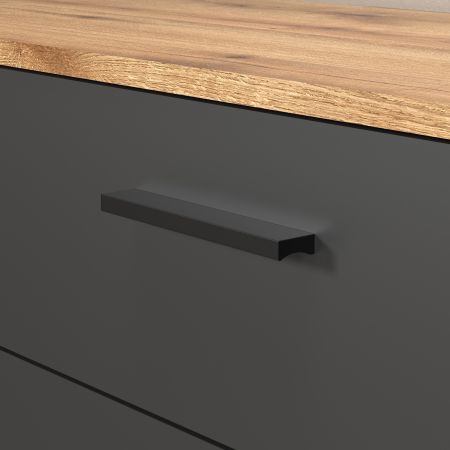 Sideboard Avila in grau und Evoke Eiche Kommode 139 cm