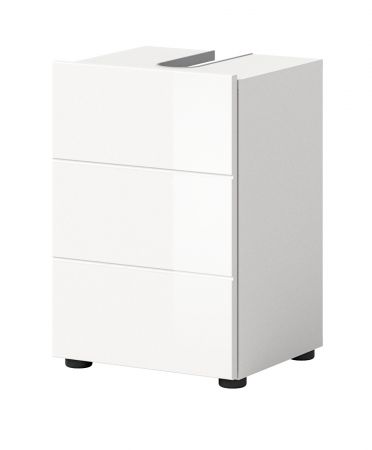 Waschbeckenunterschrank Larik in wei� Hochglanz Badezimmer Unterschrank 38 x 56 cm