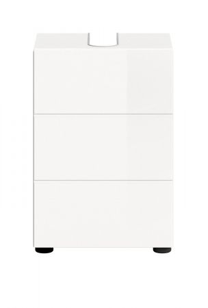 Waschbeckenunterschrank Larik in wei� Hochglanz Badezimmer Unterschrank 38 x 56 cm