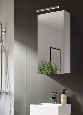 Badezimmer Spiegelschrank Larik in wei� 1-t�rig 38 x 77