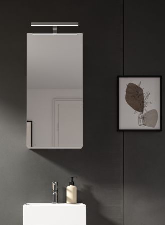 Badezimmer Spiegelschrank Larik in wei� 1-t�rig 38 x 77