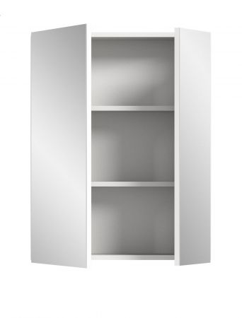 Badezimmer Spiegelschrank Larik in wei� 2-t�rig 60 x 77
