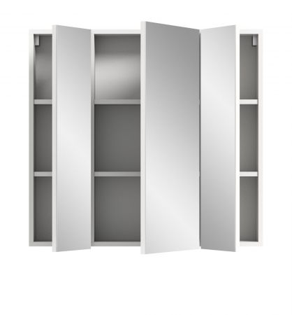 Badezimmer Spiegelschrank Larik in wei� 3-t�rig 82 x 77