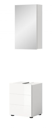 Badm�bel Set 2-teilig Larik in wei� Hochglanz Badkombination 38 x 190 cm