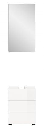 Badm�bel Set 2-teilig Larik in wei� Hochglanz Badkombination 38 x 190 cm