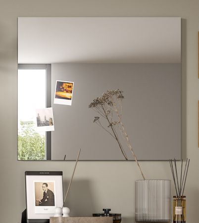 Garderobenspiegel Rumba in Rauchsilber grau Wandspiegel 80 x 70 cm