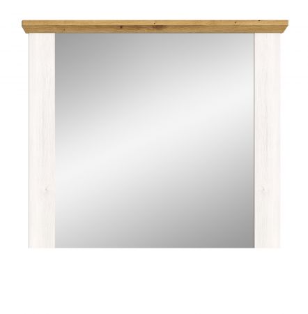 Garderobenspiegel Mirano in wei� L�rche und Eiche Artisan Landhaus Spiegel 82 cm