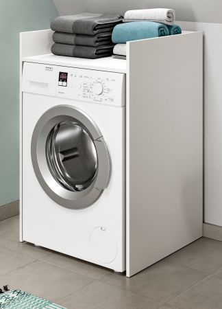 Waschmaschinenumbau Flexy in wei� �berbauschrank f�r Waschmaschine und Trockner