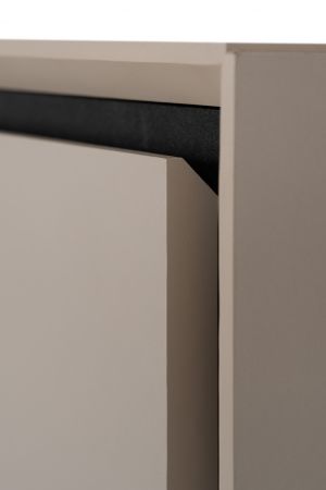 Couchtisch Brebbia in sand und schwarz Beistelltisch 94 x 55 cm