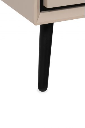 TV-Lowboard Brebbia in Sand mit Schwarz TV Unterteil 175 cm