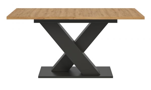 Esstisch Home-X in Artisan Eiche und grau Tisch ausziehbar 150 - 190 cm